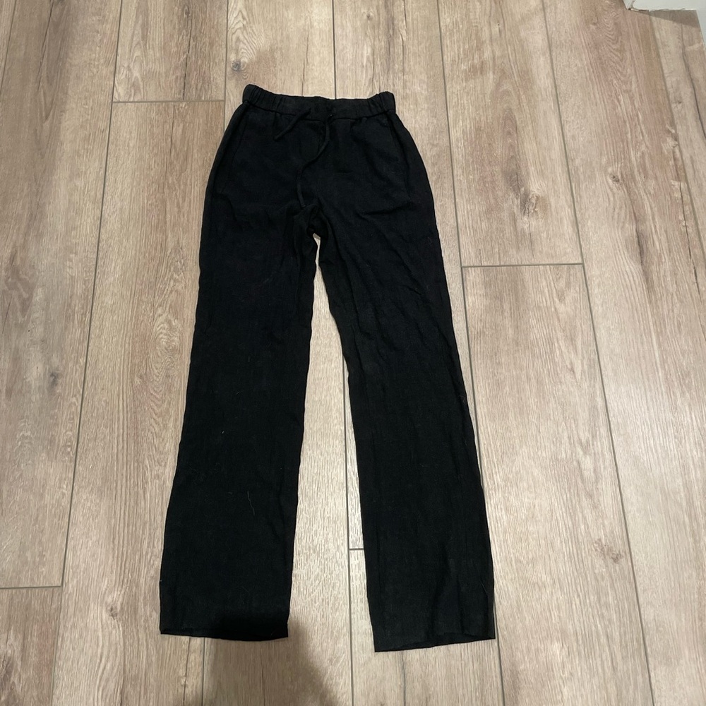 Camber & Grace Black Linen Pants (XS)